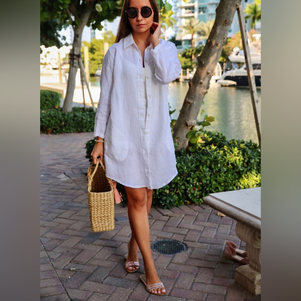 Vikolino Classic Linen Shirt Dress